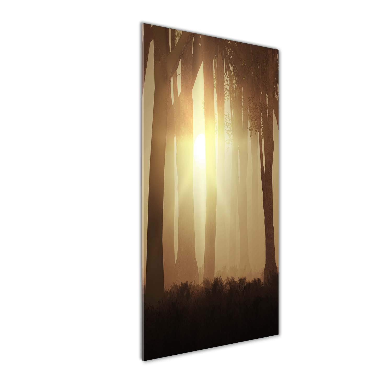Impression sur verre acrylique Tulup 50x125 cm tableau mural marron
