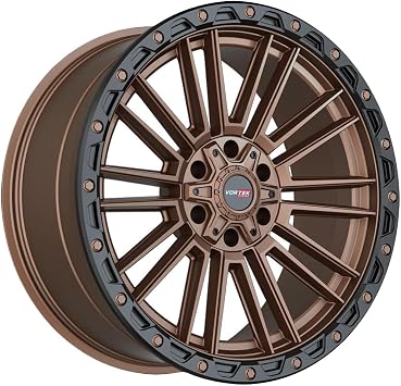 Vortek VRT-604 17x9 6x135 6x139.7 0 Cb 106.1 Matte Bronze With Black Bead Ring