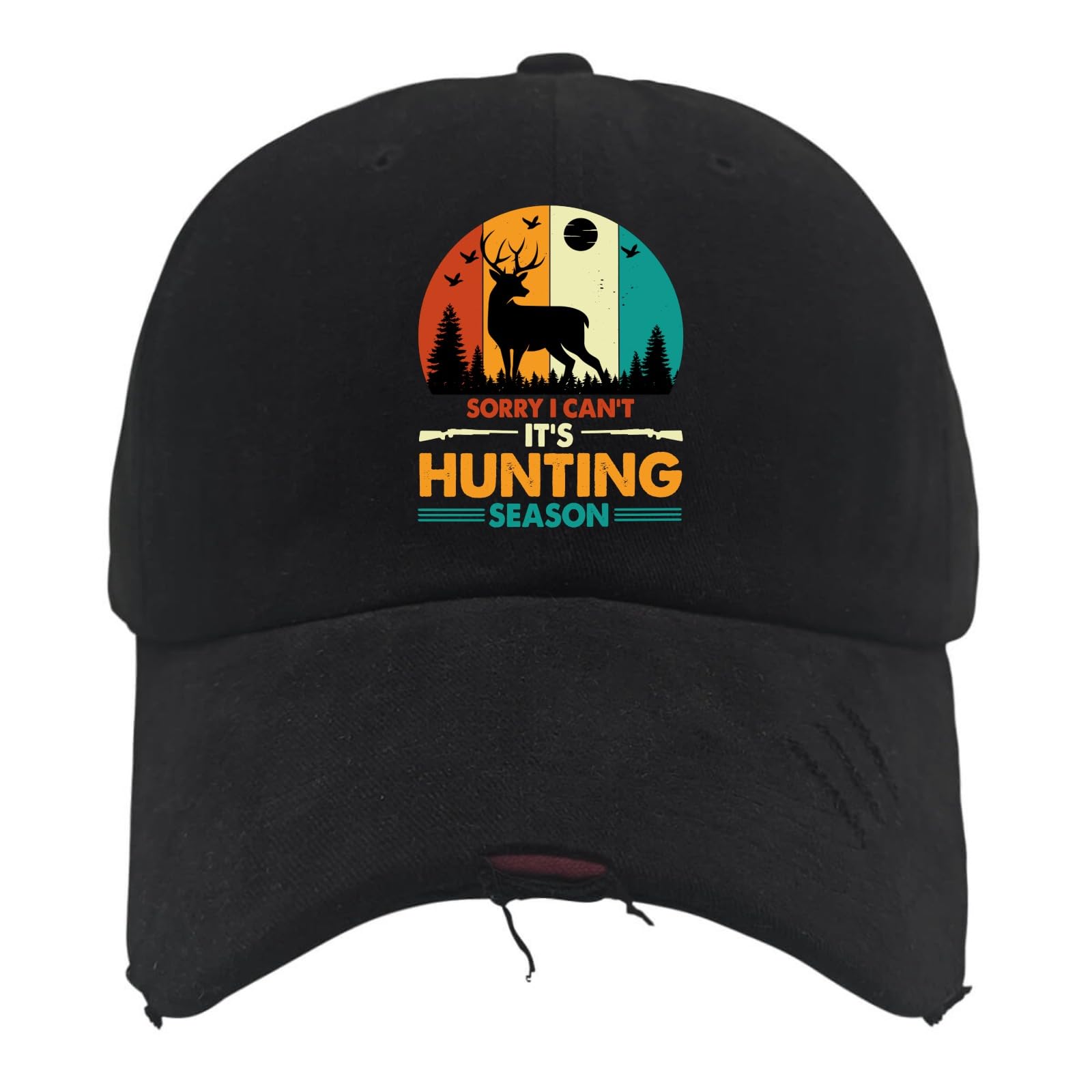 Sorry I Can't It's Hunting Season Hats Baseball Hats AllBlack Mens Beach Hat Gifts for Men Workout Hat