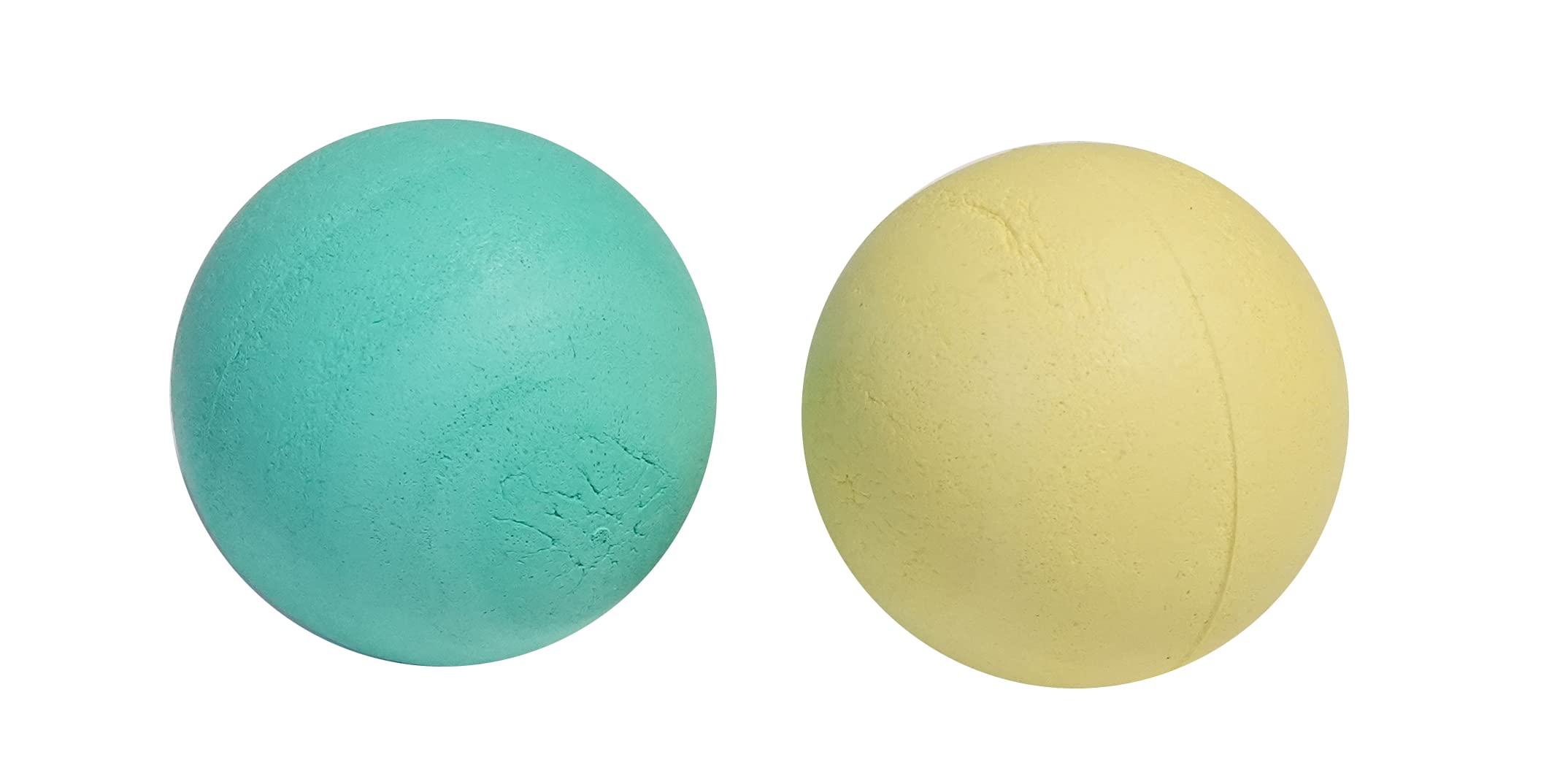 Hondenbal van natuurlijk rubber, twee ballen met een diameter van 6,5 cm, bijna