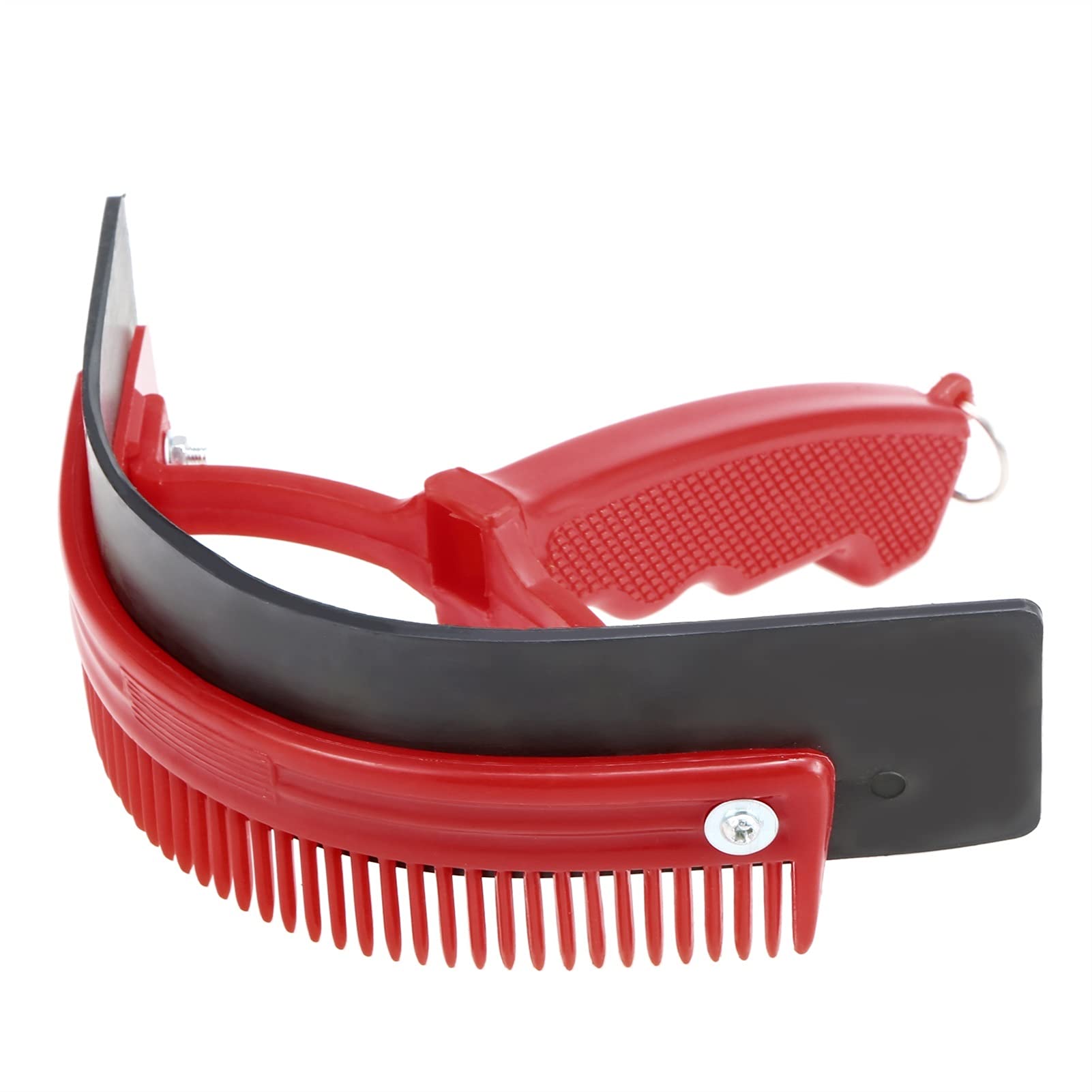 equitazione in pelle Cavaliere whip Cavallo a cavallo Raschietto for la pulizia Pettine Dual-Scopo del sudore del cavallo raschietto grossolano Curry Combo Cavallo Grooming Tool Cleaning Pettine Antis