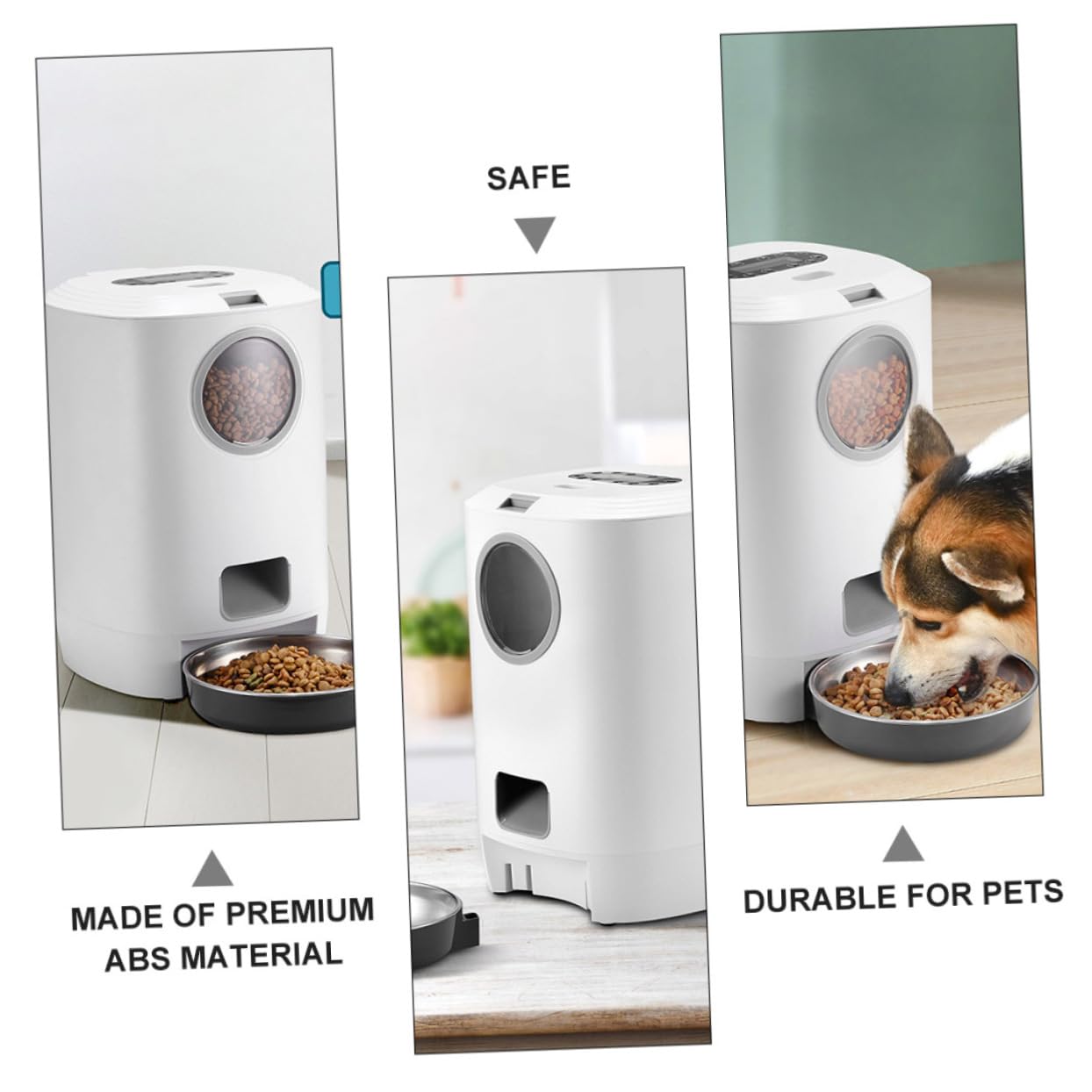 Ipetboom Mangiatoia Automatica Per Cani E Gatti Da 4 5 L Con Timer Ciotola Per Alimenti Di Capacità Design Compatto in Abs