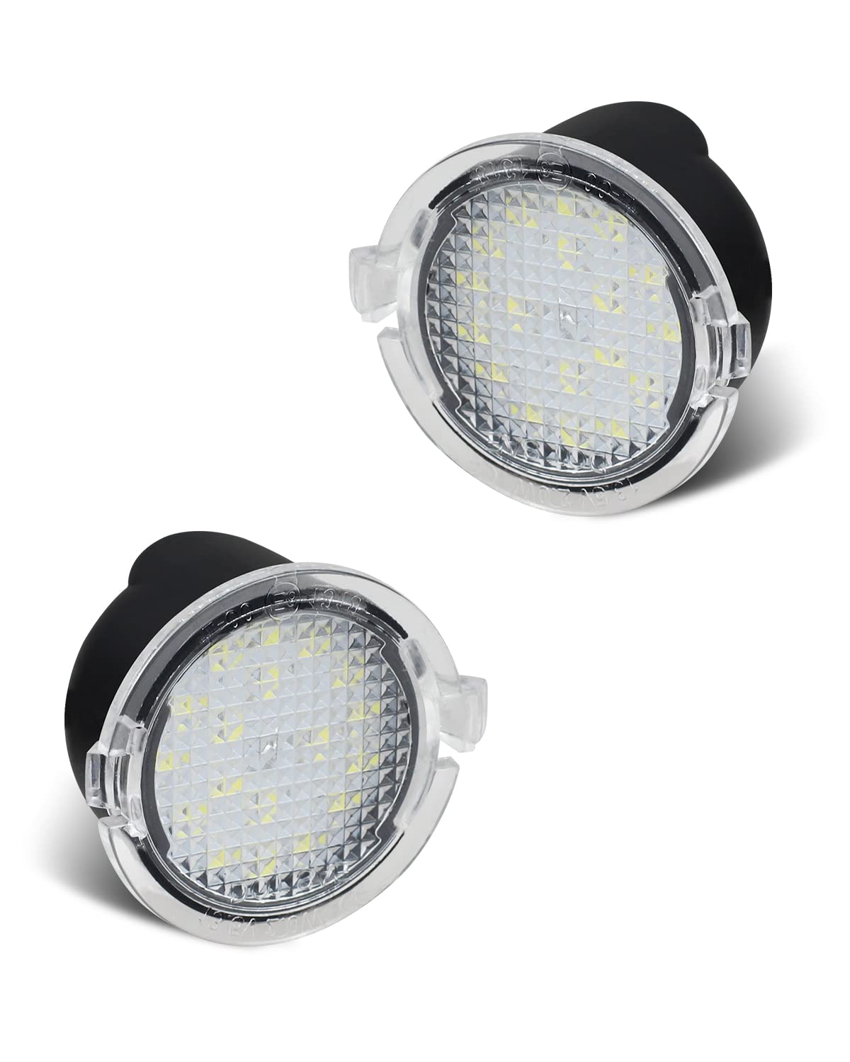 - HERCOO 2PCS Side Mirror Puddle Light LED Lamp Lights Assambly Compatible with Ford F150 Ranger Edge Fusion Explorer Expedition Flex Taurus X, 6000K White