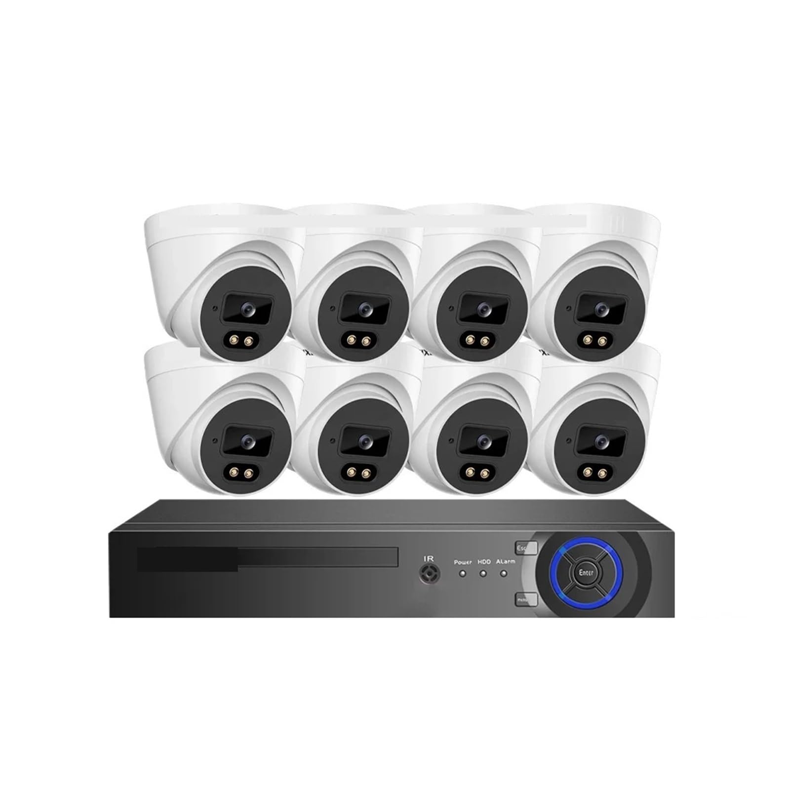 Kit de surveillance AHD couleur 8 MP à 16 canaux(2T,16ch dvr 8pcs cam)