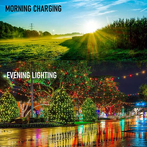 Dazzle Bright 2 Pack Total 400Led 132Ft Warm White Christmas Solar String Outdoor Lights thumb #2
