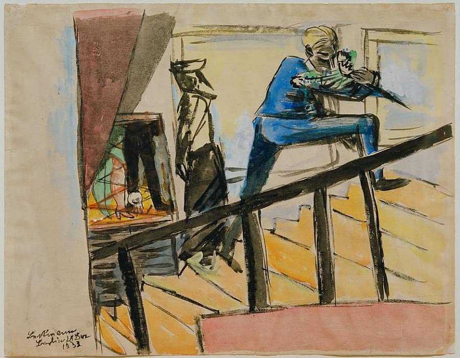 Affiche en toile Le Groom Max Beckmann peinture murale 60x90cm