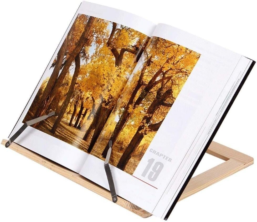 Bibliothèque étagère à livres en bois pour lecture et support tablette