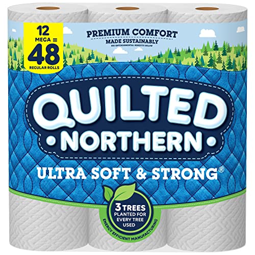 Quilted Northern Ultra Soft & Strong Toilet Paper, 12 Mega Rolls = 48...