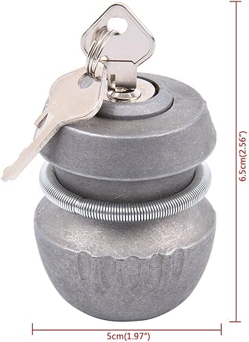 Miniatura 2 de NC Cerradura de enganche universal para remolque antirrobo para remolque, bloqueo de bola de remolque, cerradura de caravana