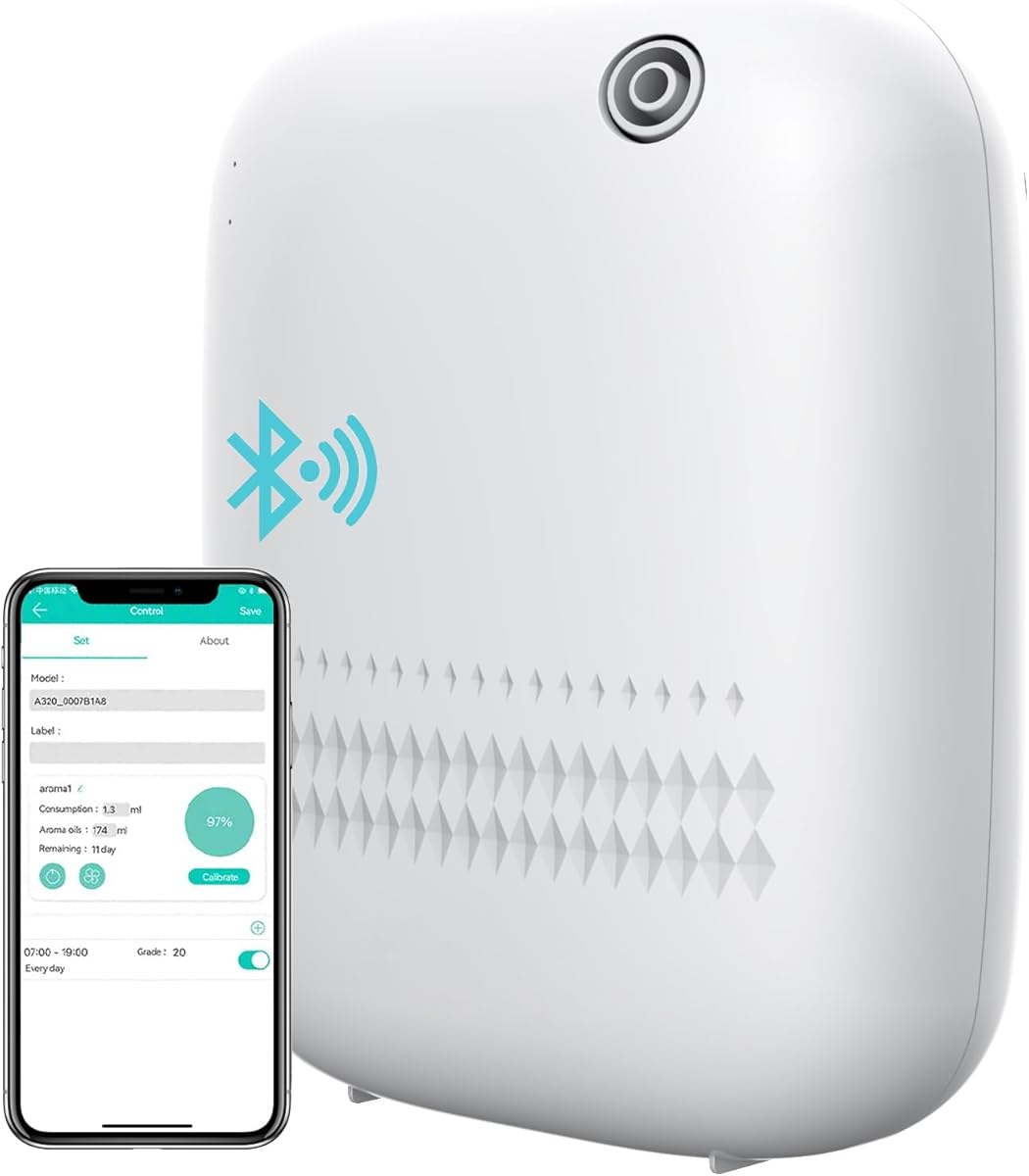 Upgraded Scent Air Machine for Home Cover Up to 2000 sq.ft, Waterless Essential Oil Diffuser 400ML, Hotel and Commercial Use, Waterless Cold Air Diffuser for Home, Office