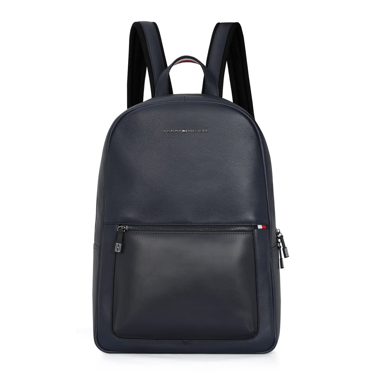 tommy hilfiger Unisex Rochester Leather 14 Inch Backpack - Navy, Office College School Travel Business Bag-picture-19