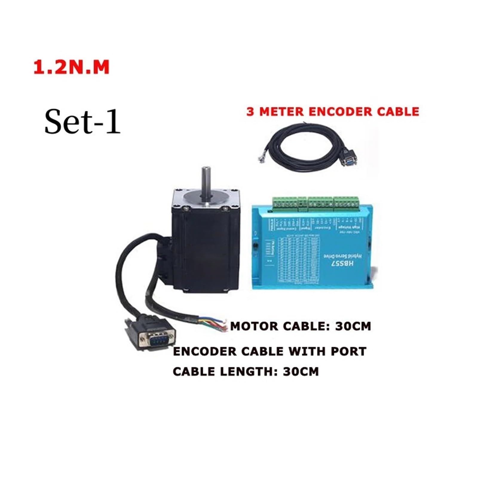 Nema 23 1.2nm Stepper Servo Motor 57HSE1.2N+HBS57 Closed-Loop Step motor/DL57 Step Servo Drive 2 Phase.(Set-2)