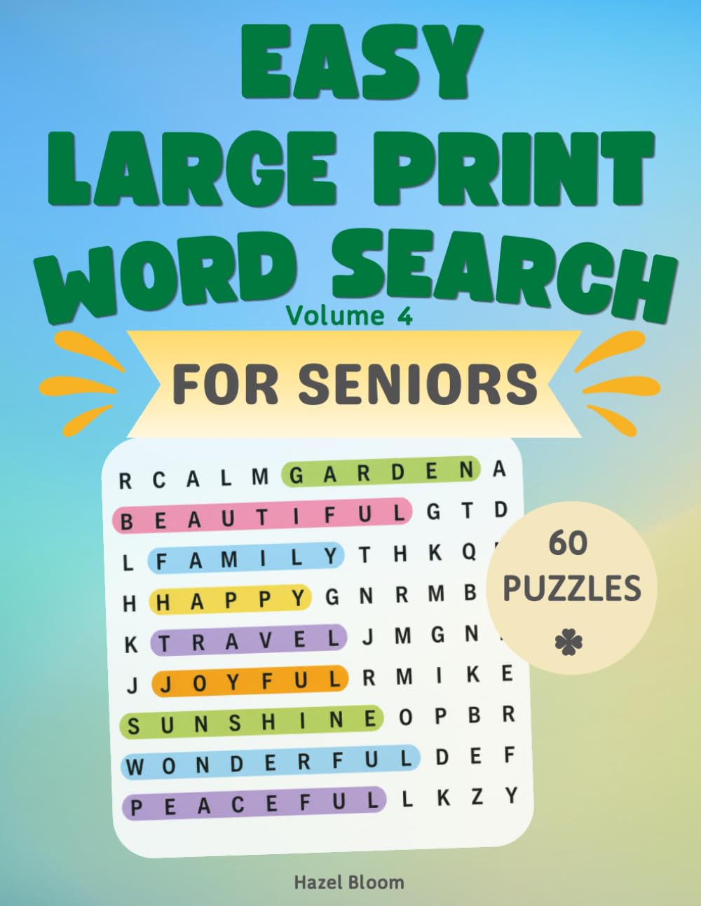Easy Large Print Word Search for Seniors: Easy and Enjoyable Puzzles for Adults and Seniors with Large Print Letters and Relaxing Themes