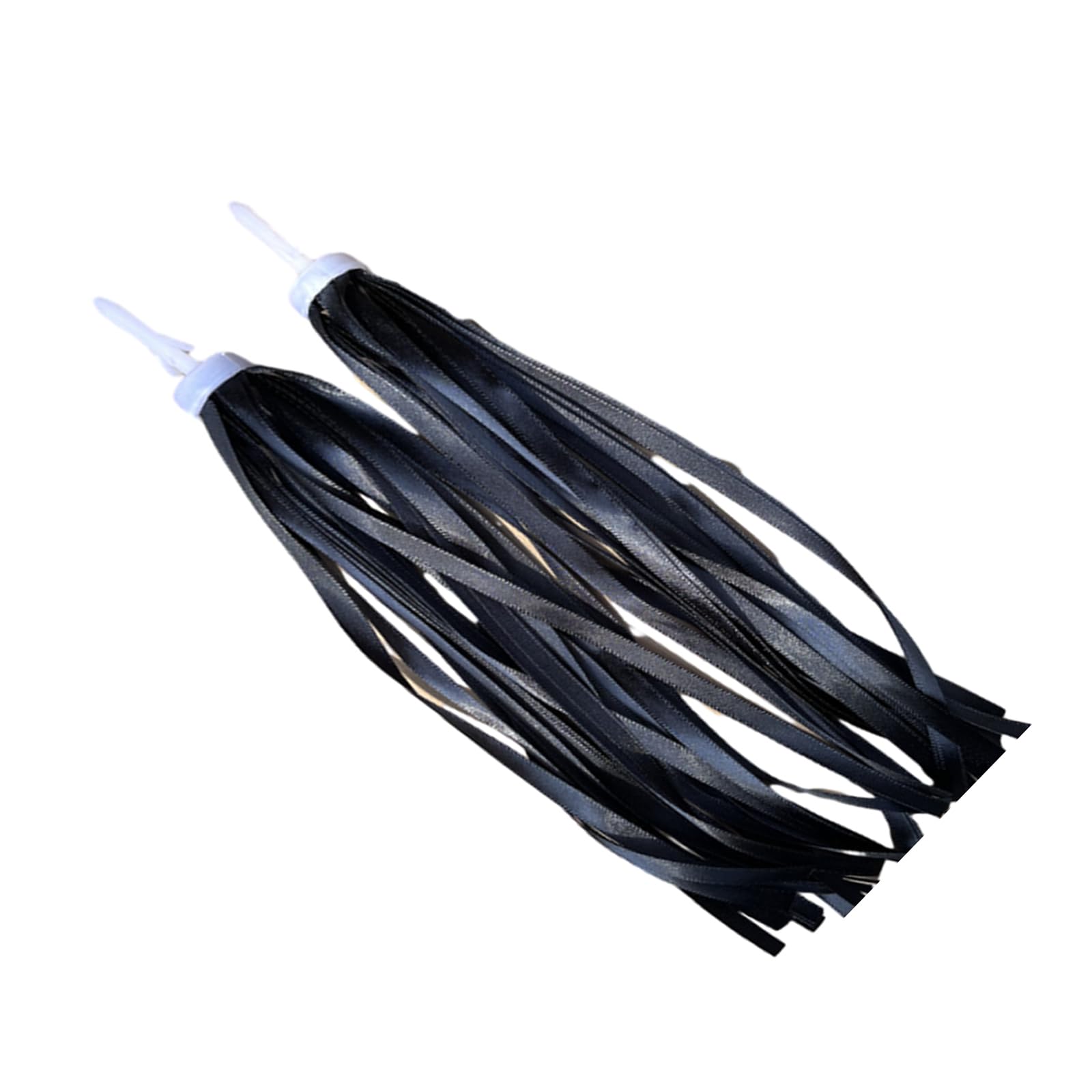 boxidixi 1 Pair Handlebar Tassels Scooter Tassels Rainbow for Boys and Girls Colorful Bike Streamers Set Bicycles Ribbon Grips, Black