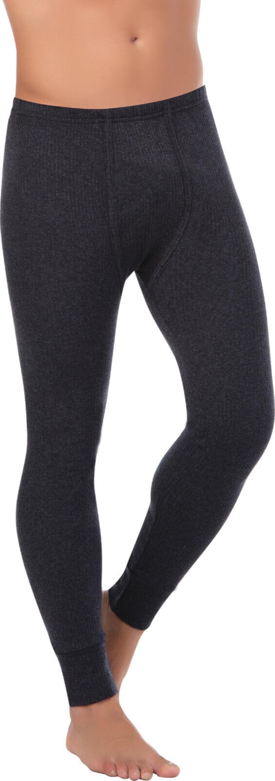 BestSale247 Caleçon thermique long pour homme - Intérieur en polaire douce - Chaud - Sous-vêtements d'hiver - Sous-vêtements de ski - Coton