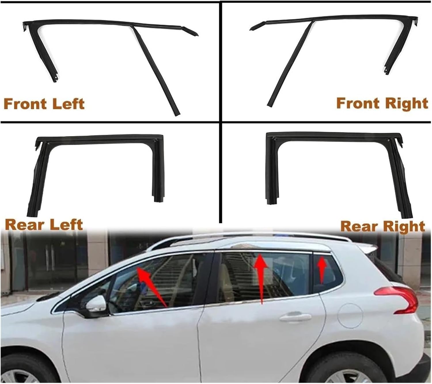 ウェザーストリップ に適合する プジョー 2008 4ドア用 ウィンドウ上部ゴムストリップシーリングドアガラスリフターガイド溝マッド プジョー  2008 用 カーウィンドウ上部ゴムストリップ シーリングドアガラスリフターガイド溝 マッドトラフシーリングストリップ(F 自動車 ... ウェザーストリップ に適合する プジョー 2008 4ドア用 カーウィンドウシーラントストリップ ドアガラスリフターガイド溝 マッド