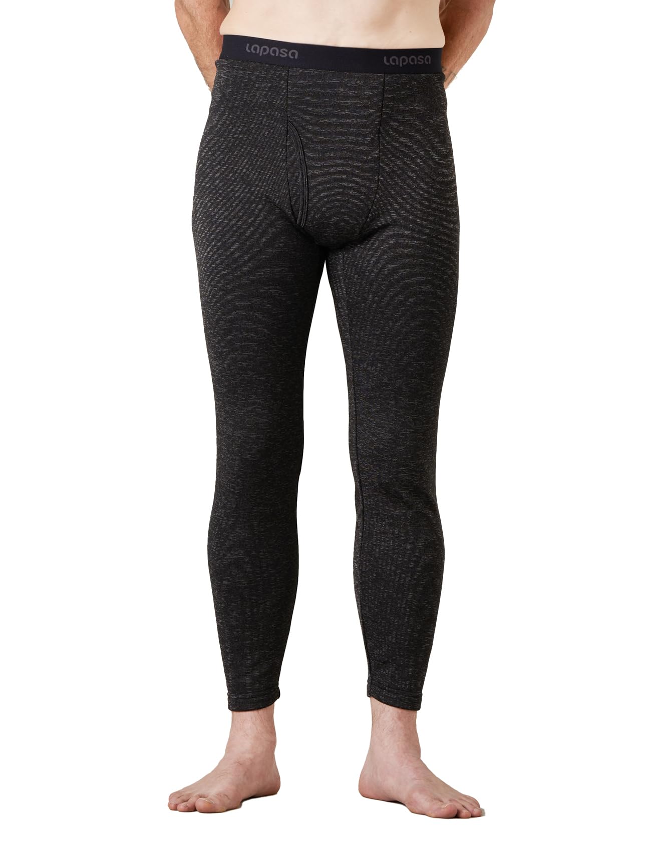 LAPASA Pacco da 2 o 1 Calzamaglie Termica Uomo Fodera in Pile Medio/Pesante Pantaloni Termici Sportivi Strato Base Biancheria Intima Leggings Caldi M10/M25/M56
