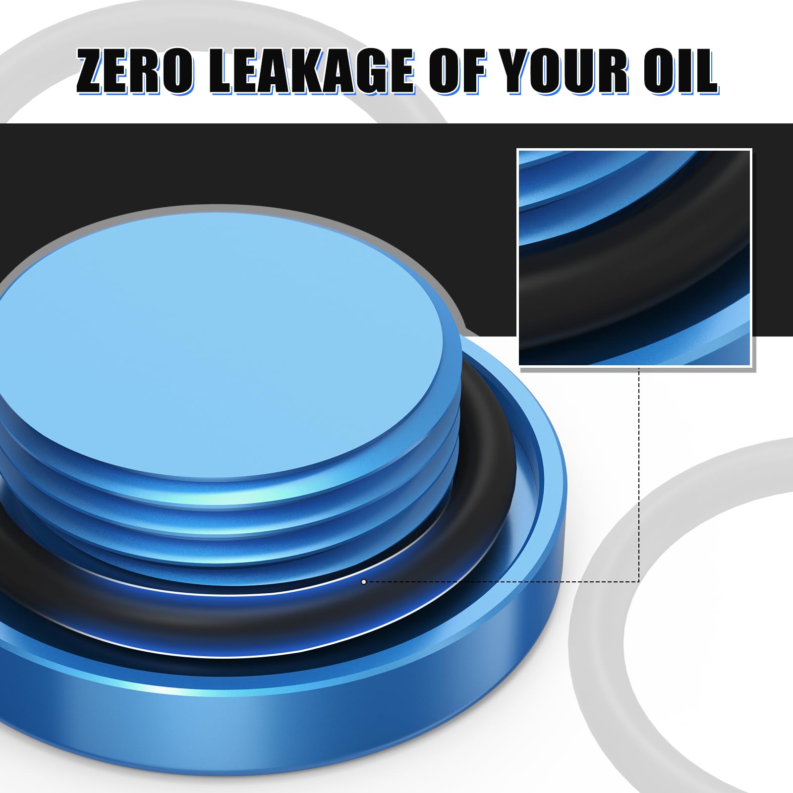 NICECNC Blue Crankcase Oil Drain Plug O-Ring Compatible with Yamaha Raptor 700 2006-2023/ Raptor 700R 2009,2011-2023/ YFM700RSE 2013-2023 / Wolverine X4 2018-2020/ YZF R1 2004-2023