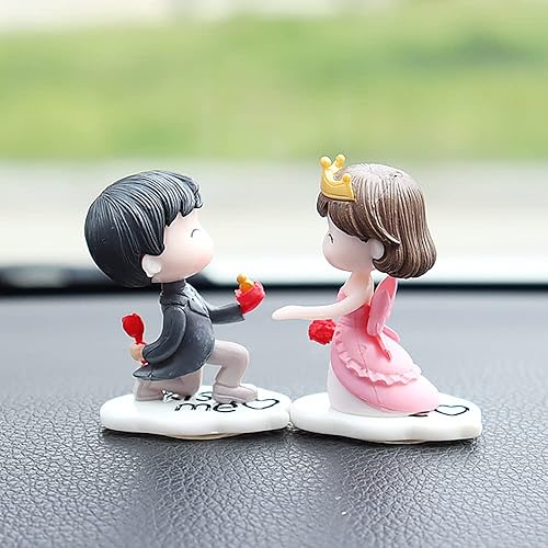 Encantadora decoración de coche de dibujos animados, lindo traje de adornos de resina para interior de automóvil, decoración de escritorio de