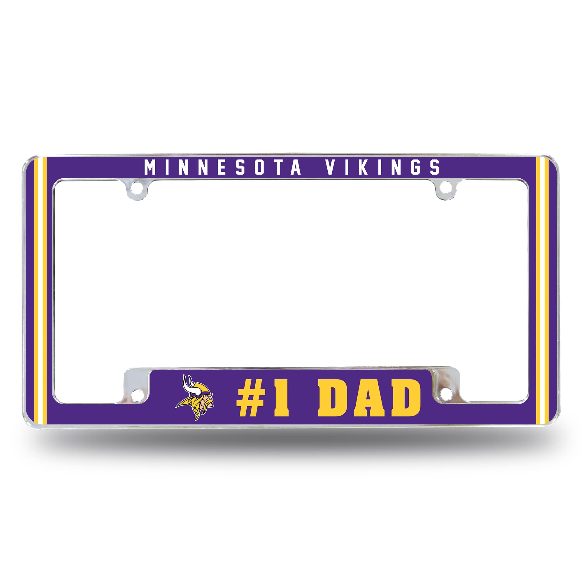 Rico Industries NFL Football Minnesota Vikings #1 Dad 12" x 6" - auto accessories | Mubboo
