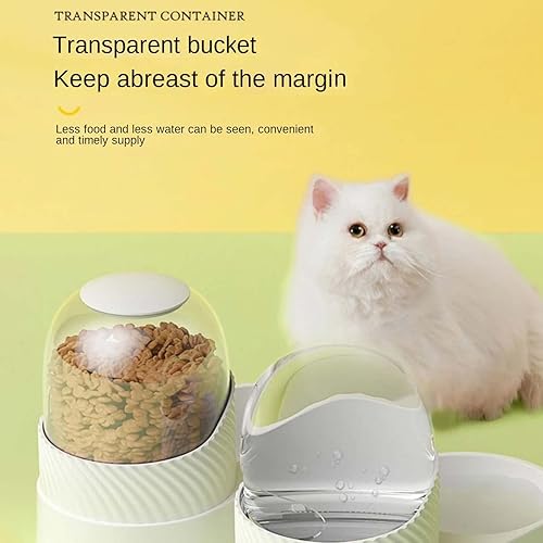 Miniatura 7 de Juego de 2 comederos y bebederos automáticos para mascotas pequeñas y medianas para mascotas caninas de tamaño pequeño y mediano, comedero