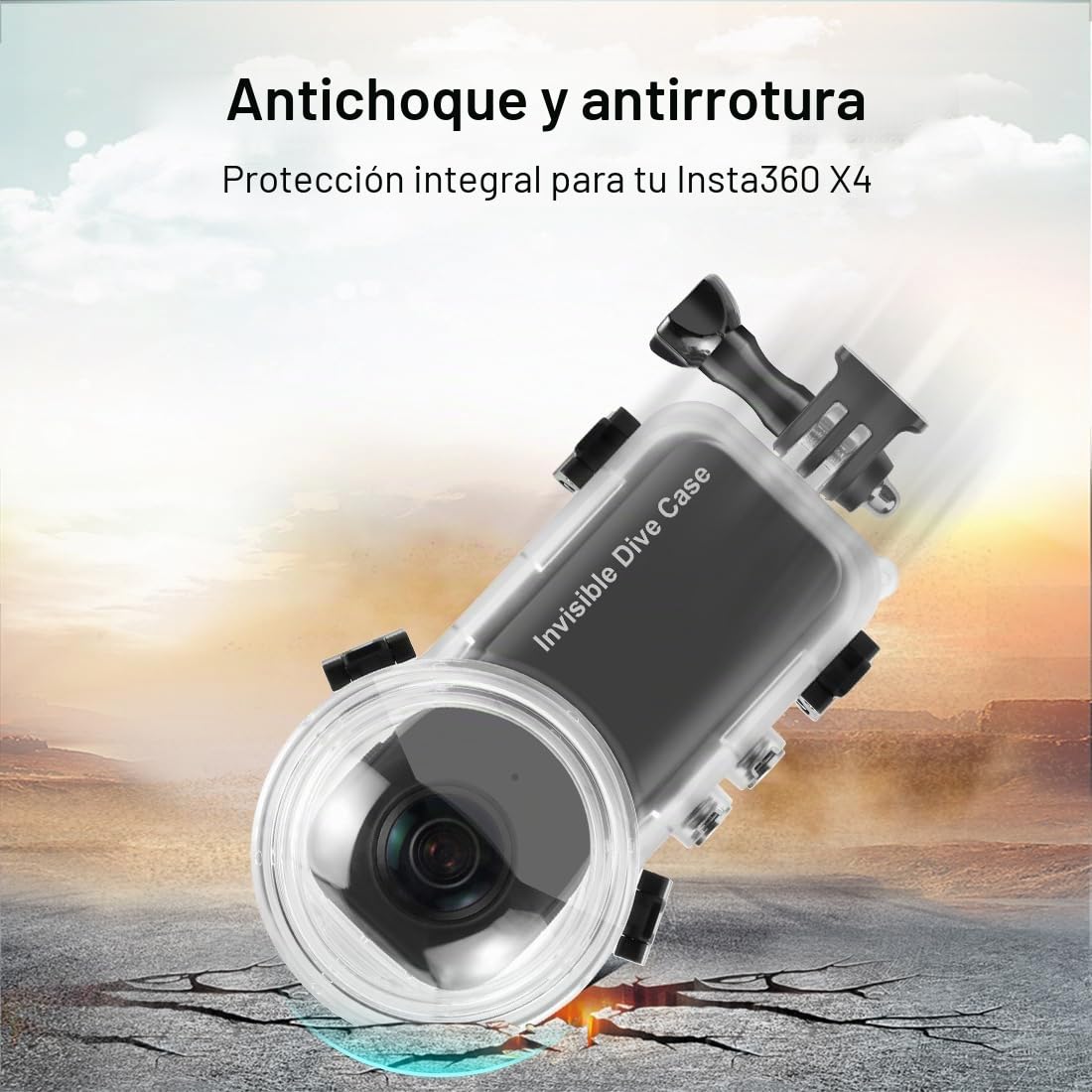 Funda protectora invisible impermeable para cámara de acción Insta360 One X4