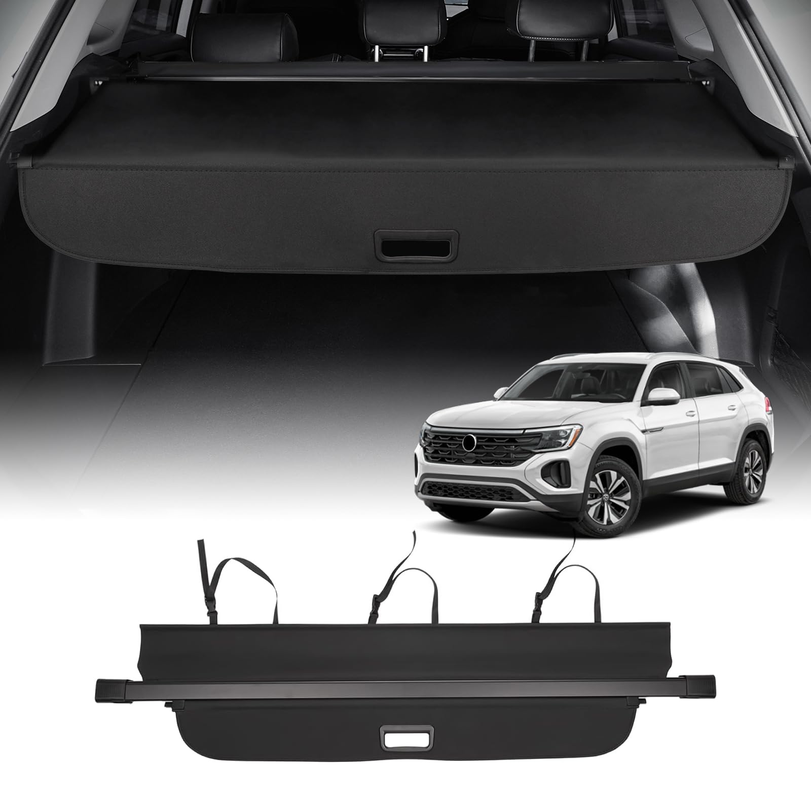 Snapklik Powerty Retractable Cargo Cover For 2018 2024 VW Atlas snapklik-powerty-retractable-cargo-cover-for-2018-2024-vw-atlas