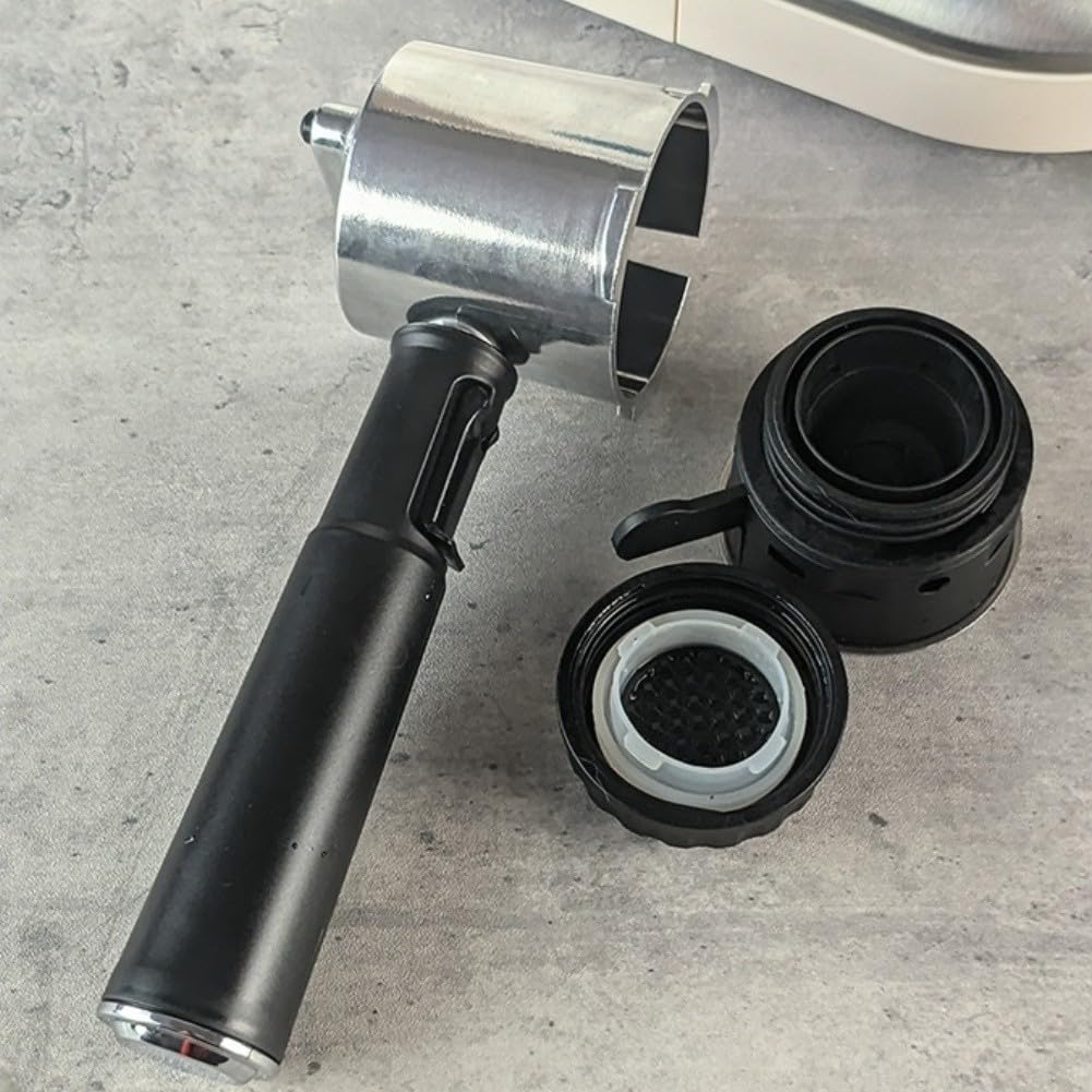 Portafiltro per caffè espresso da 51 mm per installazioni domestiche, compatibile con filtro staccabile da 37 mm e 28 mm e manico bilanciato
