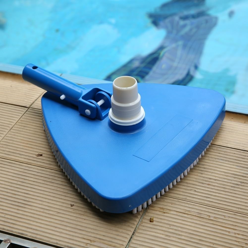 Testa triangolare per aspirapolvere per piscine in vinile per piscine in vinile, adatta per tubi da 3,5 cm, 1,3 cm, 1,3 cm, 2,5 cm, spazzola per aspirapolvere per piscine ad angolo