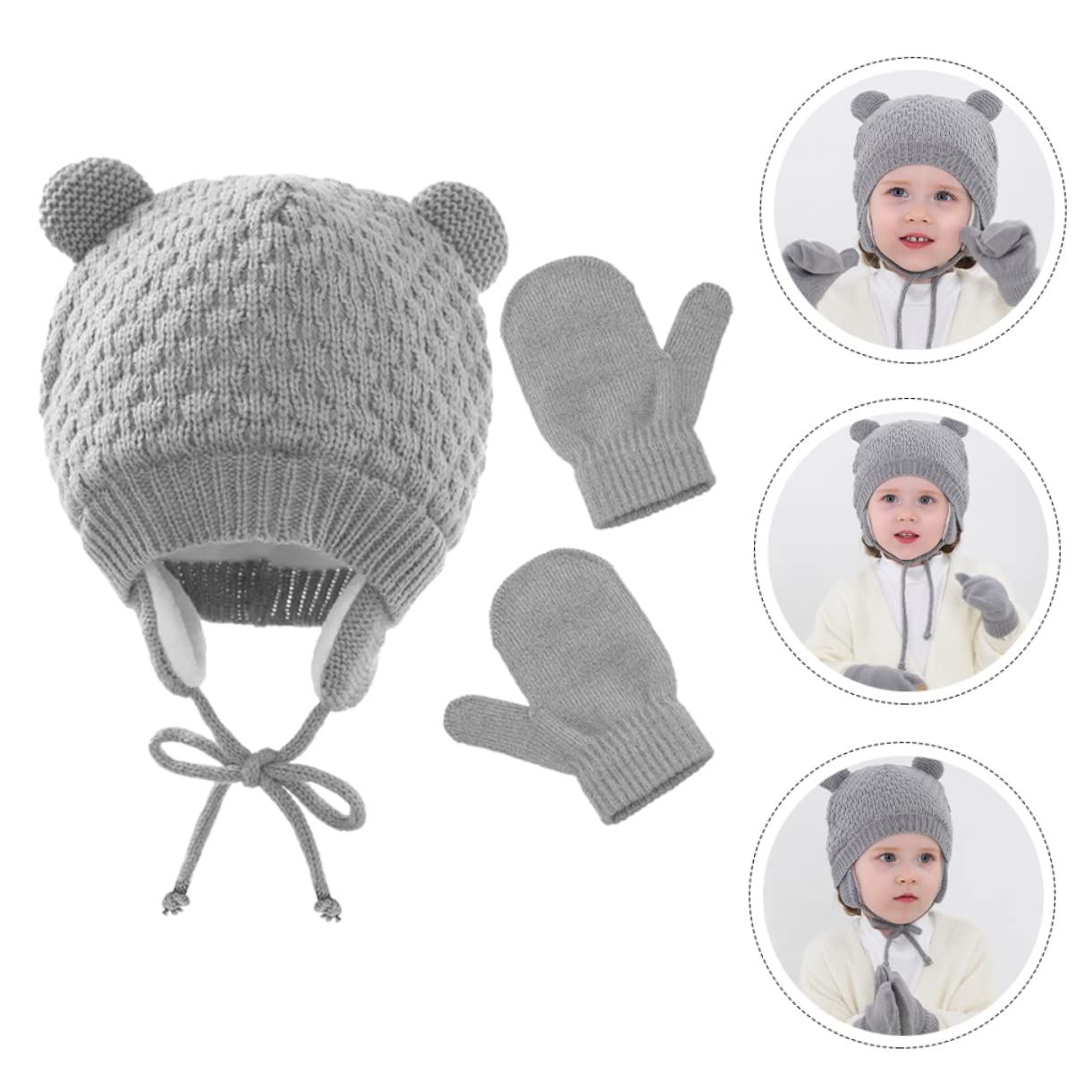 Lot De 3 Bonnets Tricotés Pour Enfants Pour Bébé Bonnets Tricotés Pour Garder Chaud Fournitures Pour Bébé Adorables Bonnets Chauds Pour Nouveau-nés