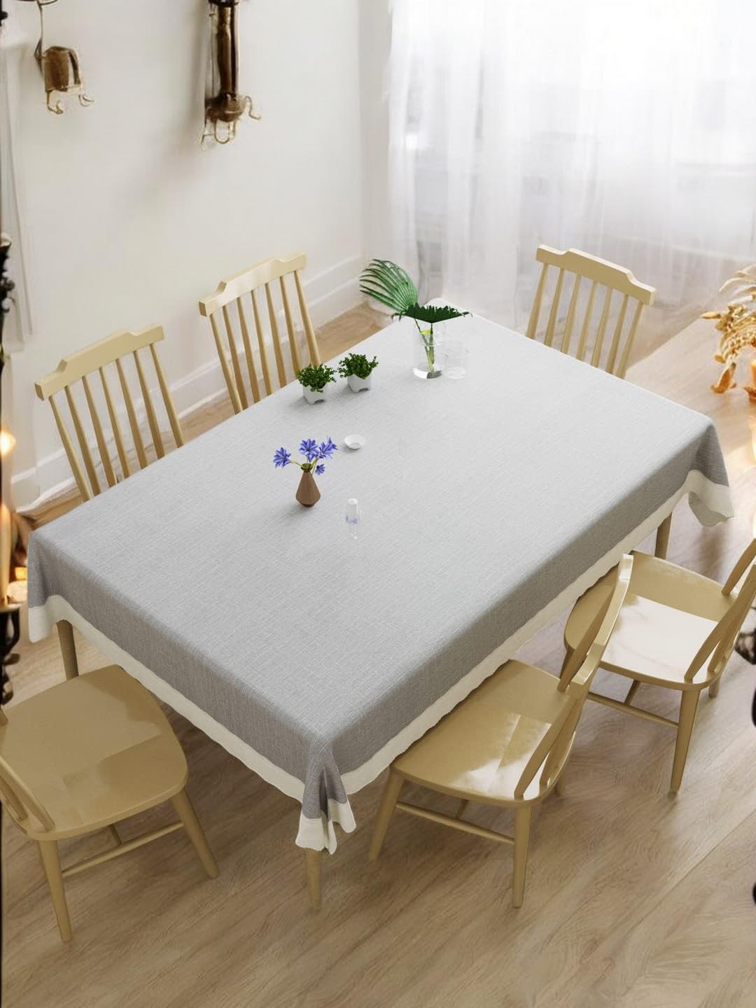 CASA-NEST Rectangular Anti-Slip PVC Solid Plain White Lace (40x60 inch) 4 Seater centre Table Cover with exclusive backing material-grey-printed0001 (B0B3MSG685) Amazon Price History, Amazon Price Tracker