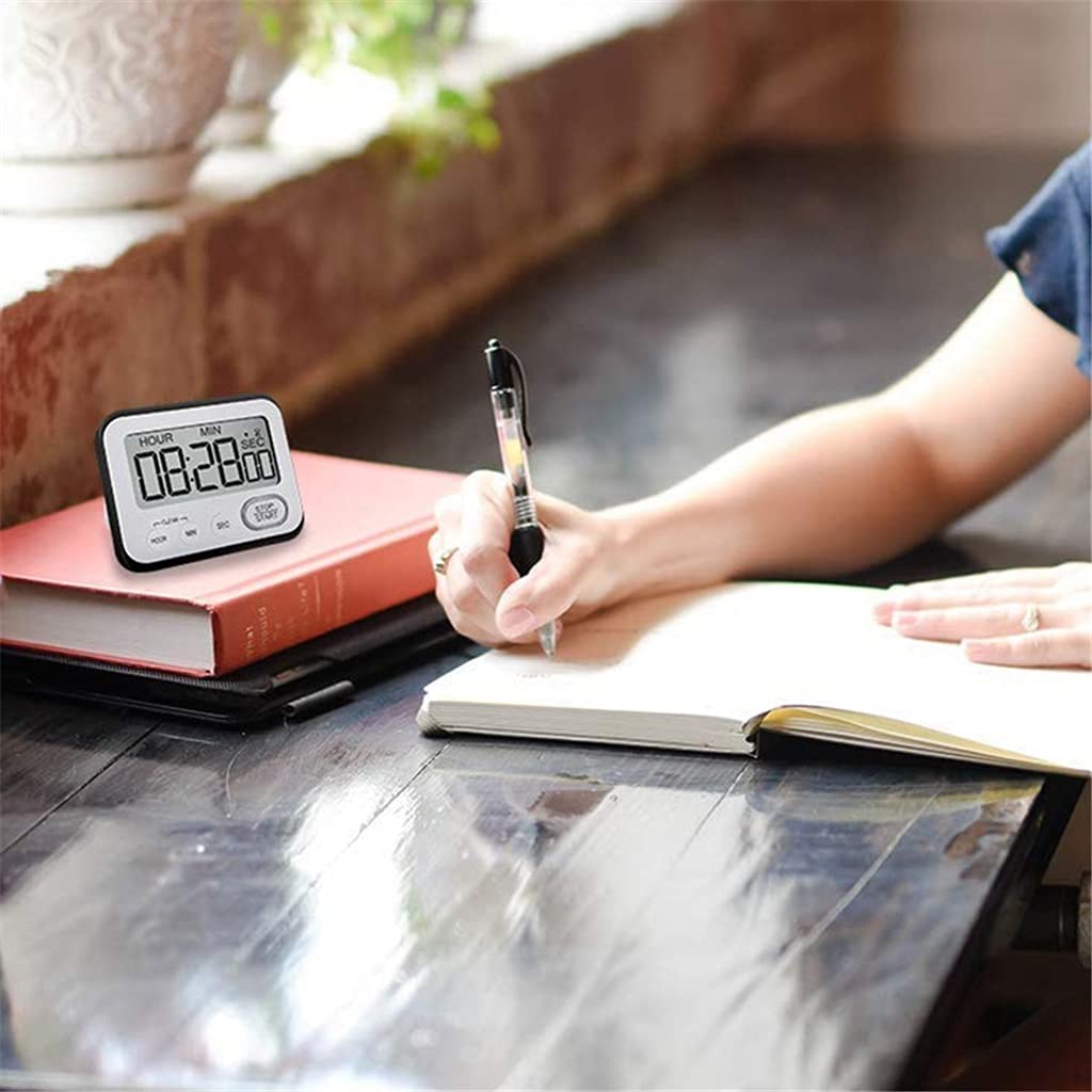 minutnik, Digital Kitchen Countdown Timer Teachers Classroom Counter Large LCD Loud Kids Clock Mini Small Stopwatch(Roze)