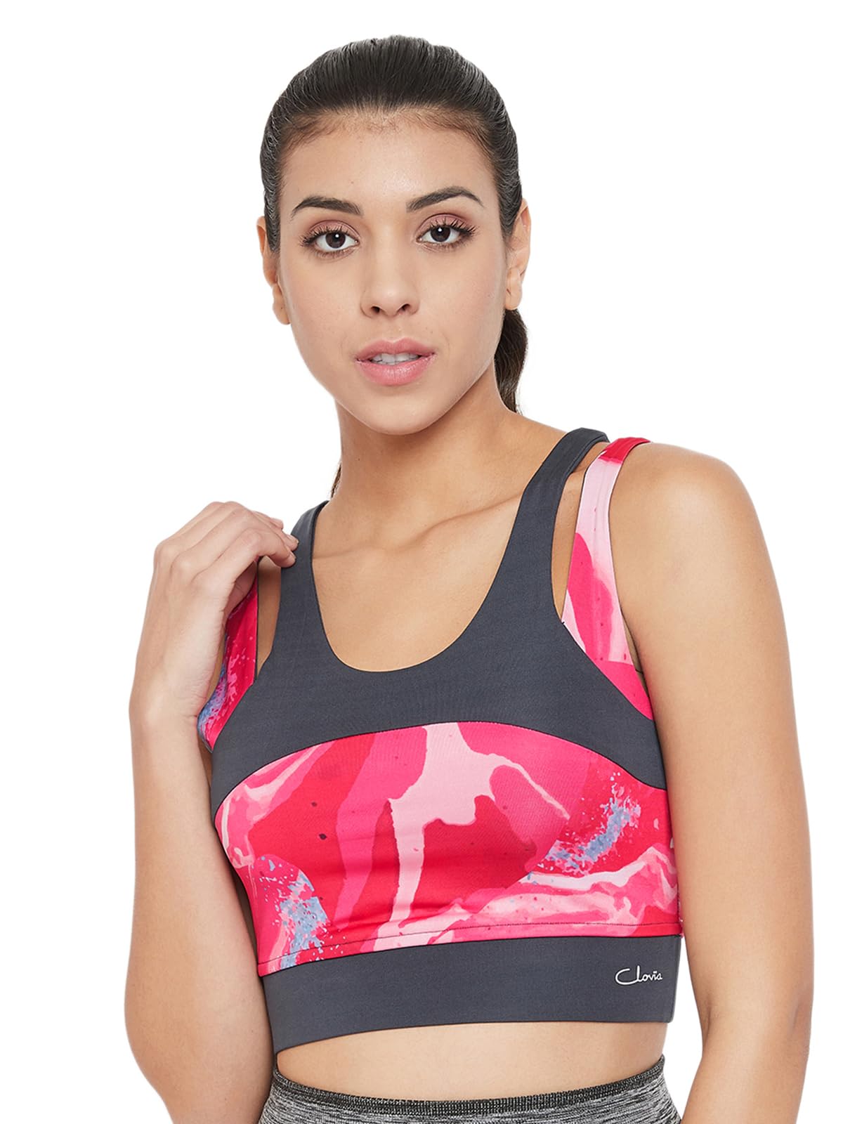 Women's Padded Wirefree Medium Impact Full Cup Sports Bra