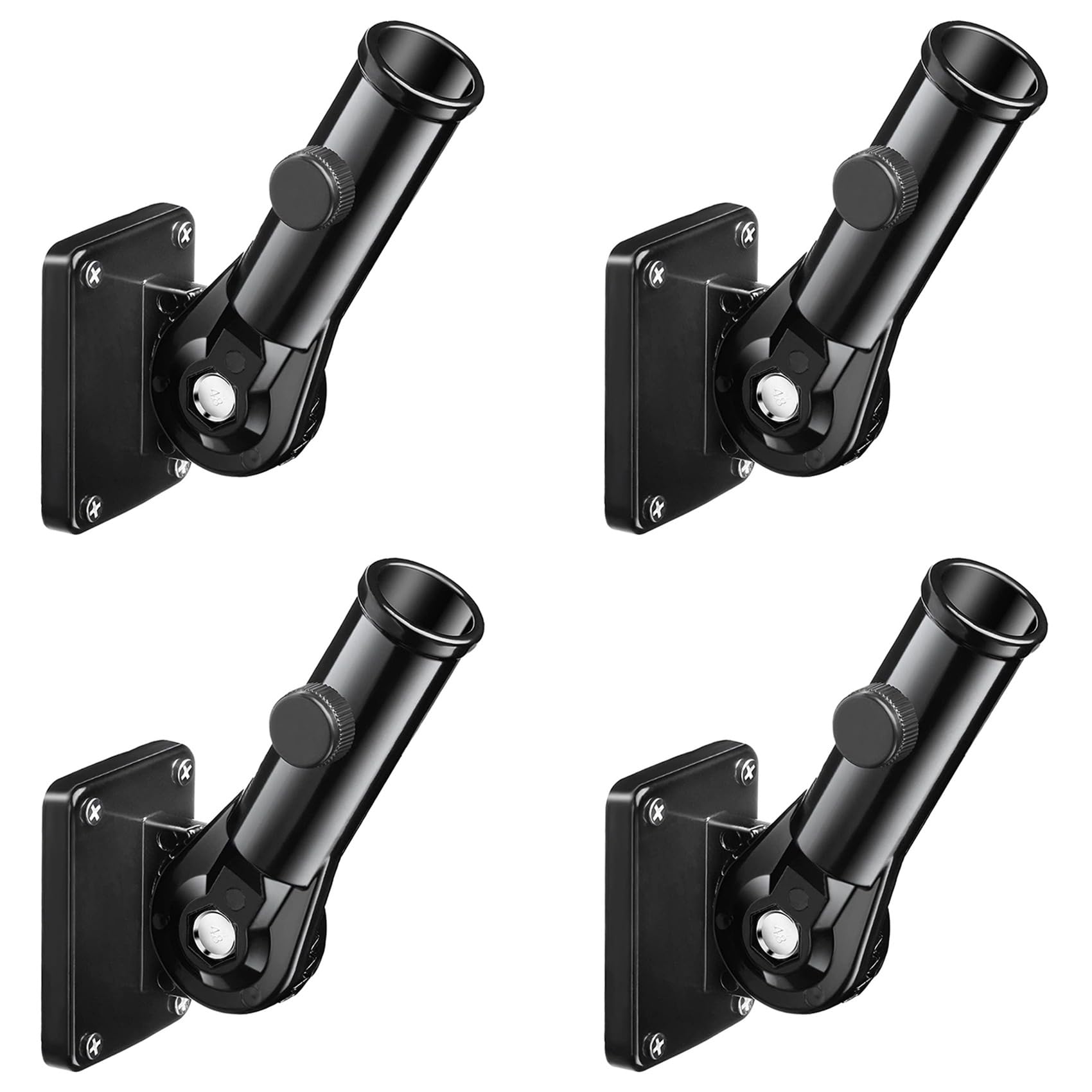 Jnchdghwa Black 4X Flag Pole Holder Mounting Bracket Adjustable Flagpole Rod Hitch Bracket Multi-Position Flag Pole Mounting Bracket