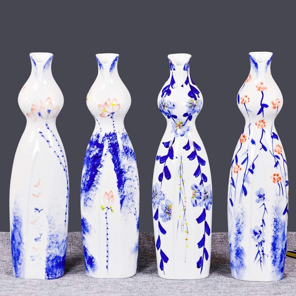 Keramikvase, Blaues Und Weißes Porzellan, Cheongserie-Vase/Chinesischer Stil/Blau, C (D)