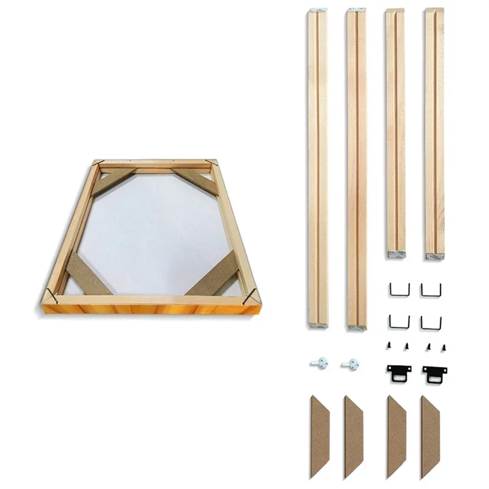 photo frame kits Simple Solid Wood Frame DIY Camphor Suitable for Canvas Painting Embroidery Exhibits Diamond for crafts party school projects(Height 35cm,Width 75cm)