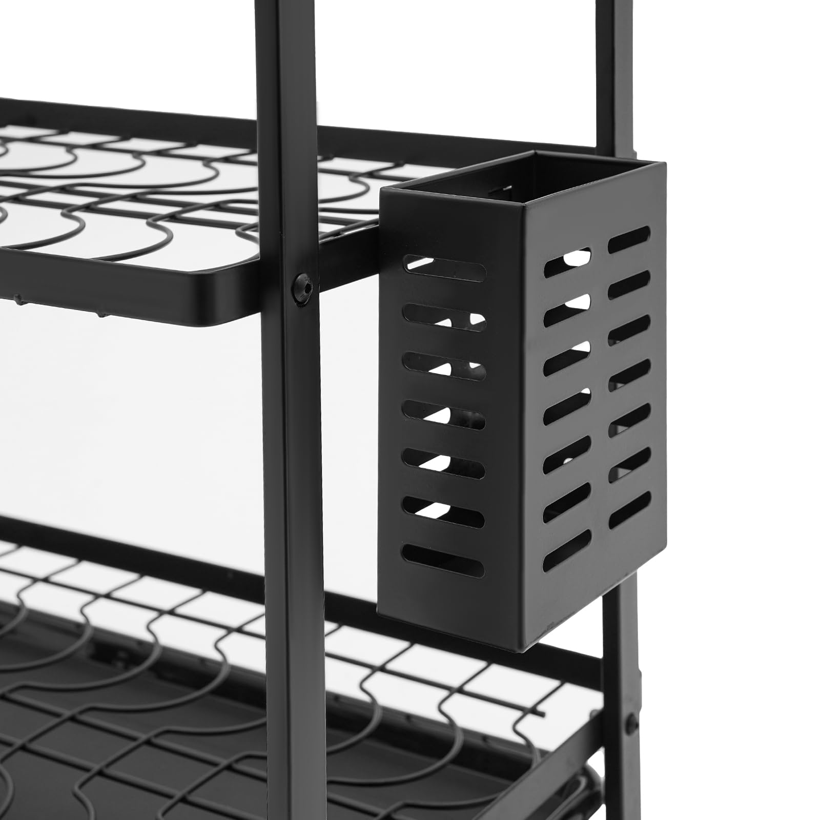 Escurreplatos de 3 niveles para colgar en la pared, con soporte para tabla de cortar, cesta para cubiertos, para platos, cuencos, especias