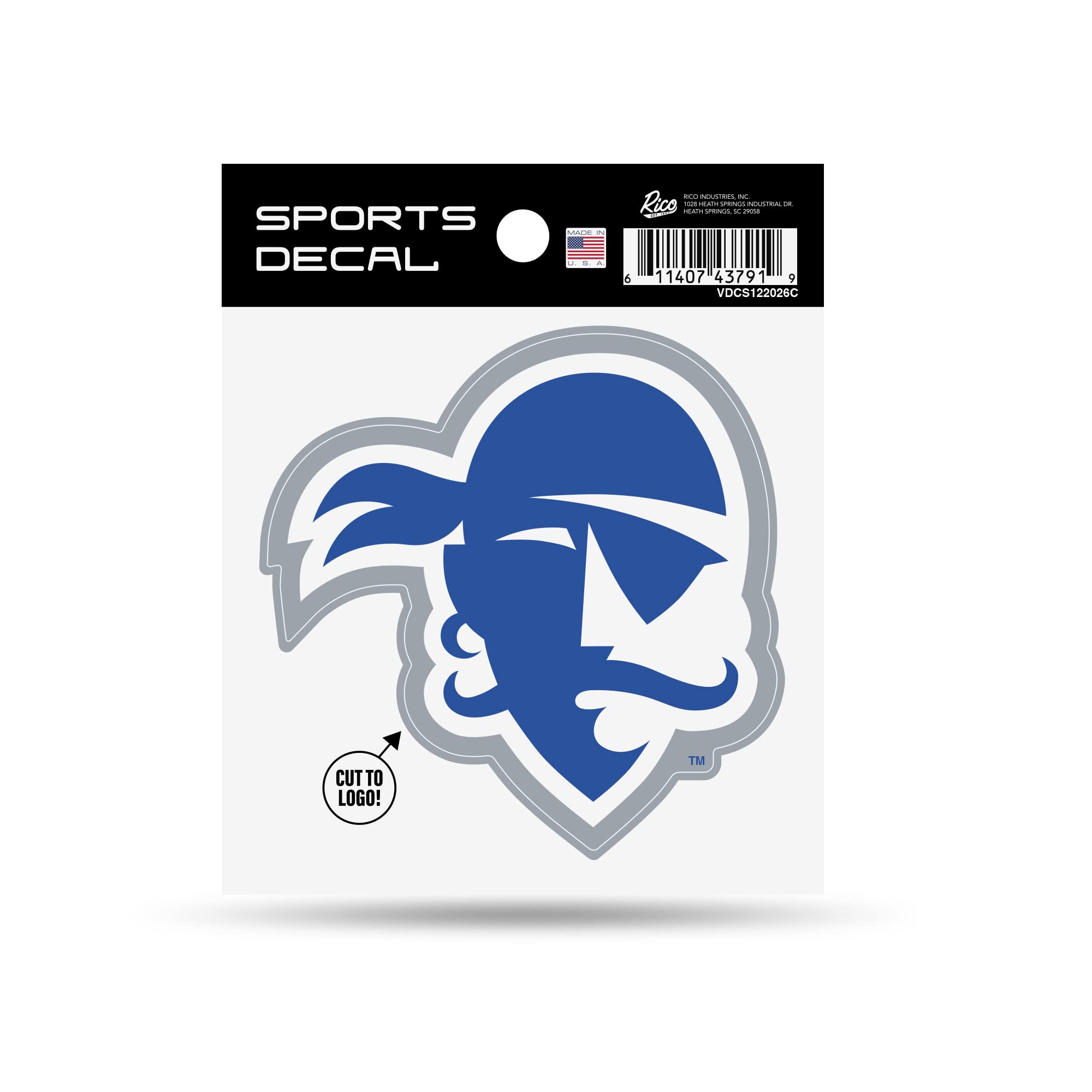 Seton Hall Pirates Decal 4" x 4" Sports Decal - Pirate Mascot