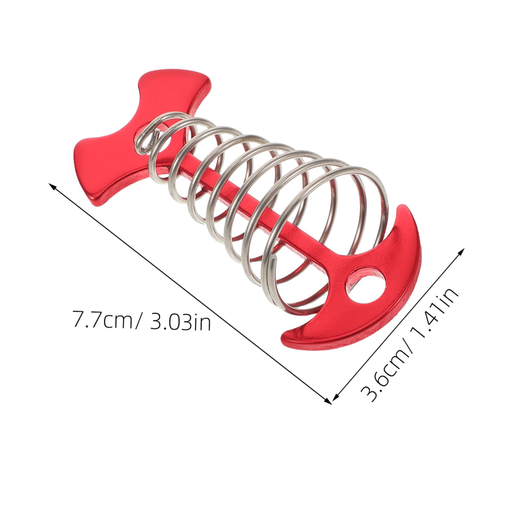 Toyvian 10pcs Portable Wind Rope Anchor Stakes with Spring Buckle Fish Bone Tent Anchors for Secure Setup Wooden Decks Lightweight and Wear Resistant for Outdoor Camping