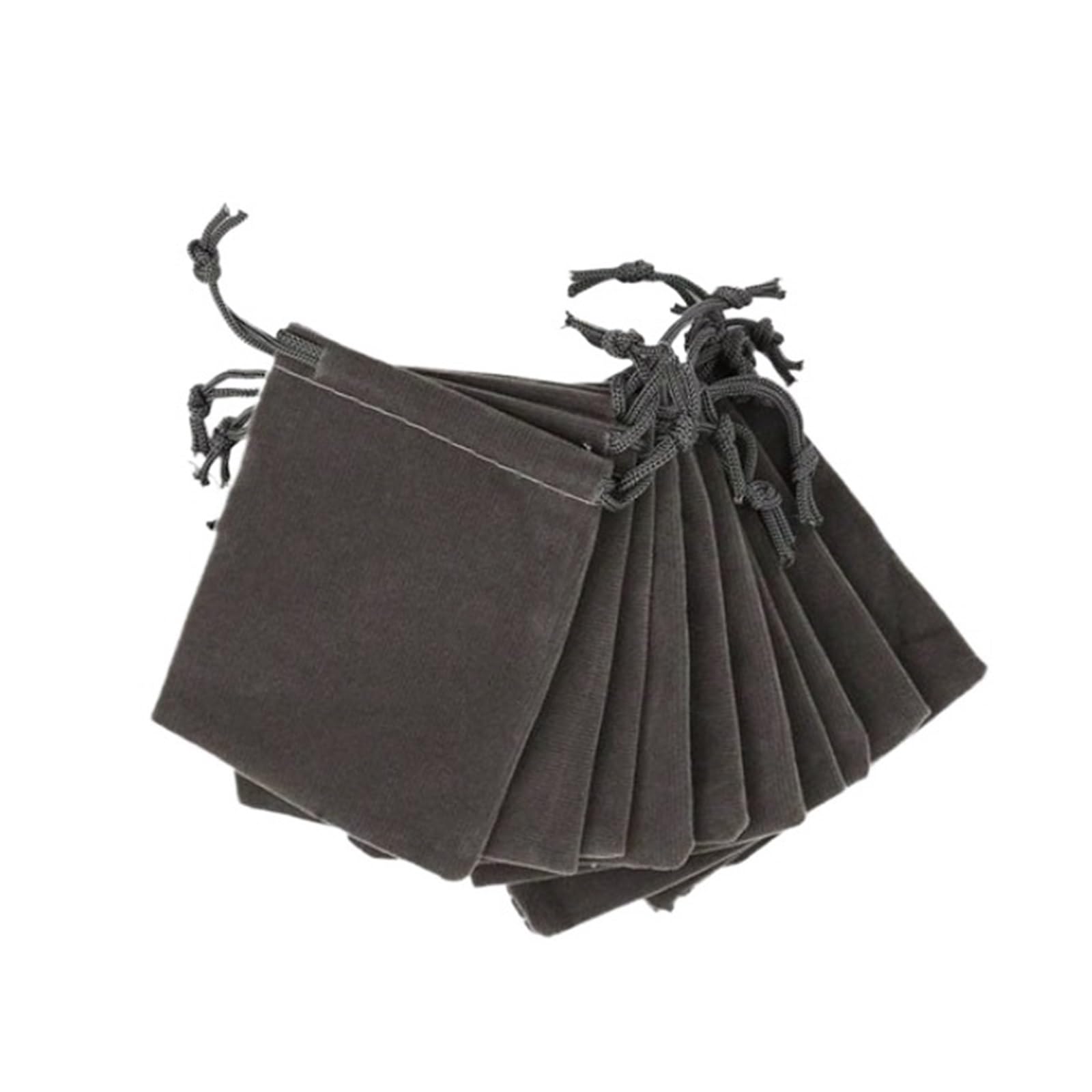 LXLAEOANG Velvet Jewellery Pouches 10x8cm Jewelry Packaging Velvet Pouch with Drawstring, Ideal for Bracelet, Necklace, Earrings, Key Chain(Grey,3pcs)