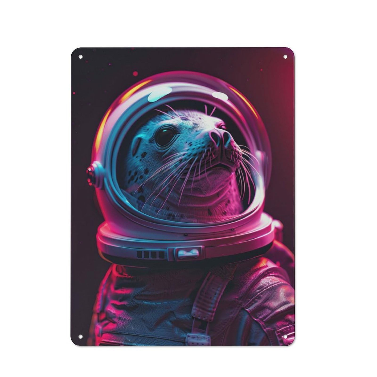 Seal Retro Metal Wall Decor 40x30cm, Metal Sign for Pub, Home Bar, Shed Or Man Cave, for Relaxed Wall Styling