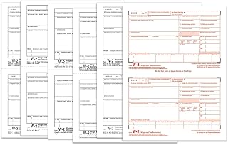 Cardinal Brands BLW2Q Blank Cut Sheets for W-2 Or 1099 Tax Forms, 2-up Style, 8.5 X 11, White, 100/pack