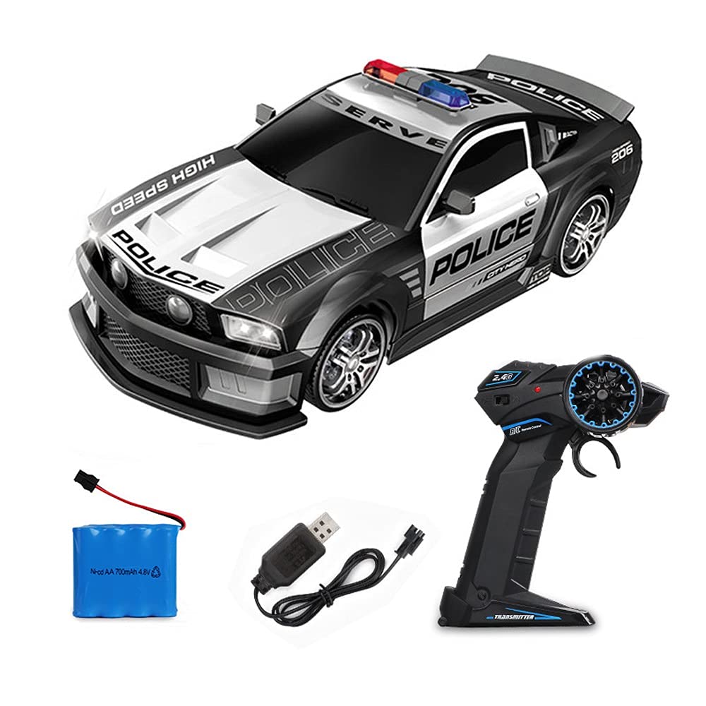 Amazon.co.jp: Slreeo 1/18スケールマスタングパトカー、2.4g電気