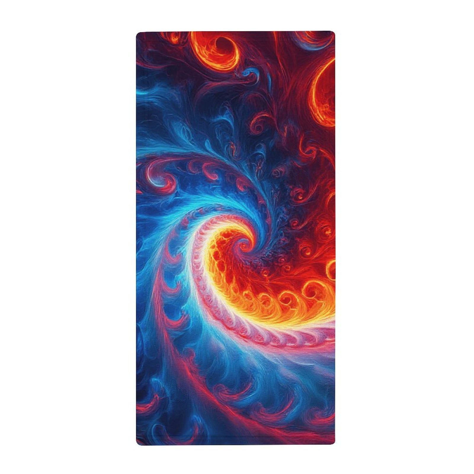 Anceky Microfiber Bath Towels for Gym & Spa, Trippy Tie Dye Super Soft Quick-Drying Hand Towels