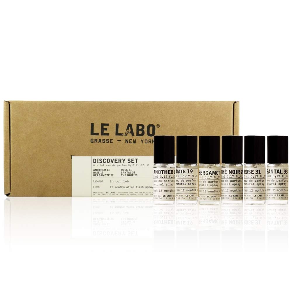 LE LABO Discovery Set, 6 x 5ml (Santal 33, Baie 19,Rose 31, Bergamote 22, Another 13 & The Noir 29 Each