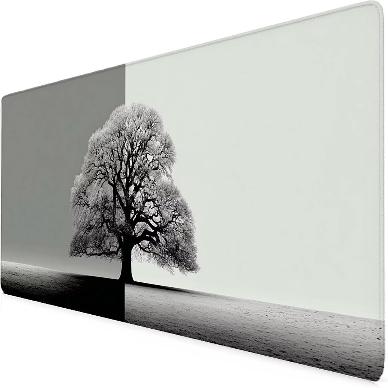 Tappetino Mouse XXL 1000x500mm Grigio Mousepad Albero Tappetino Scrivania Grande, con base in Gomma Antiscivolo, Impermeabile Sottomano Scrivania per Computer, Accessori Gaming Mouse Pad 5-1990j