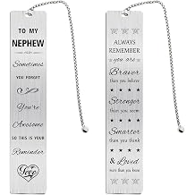 Jzxwan Nephew Bookmark from Aunt Uncle, Love Nephew Birthday Wedding Gifts