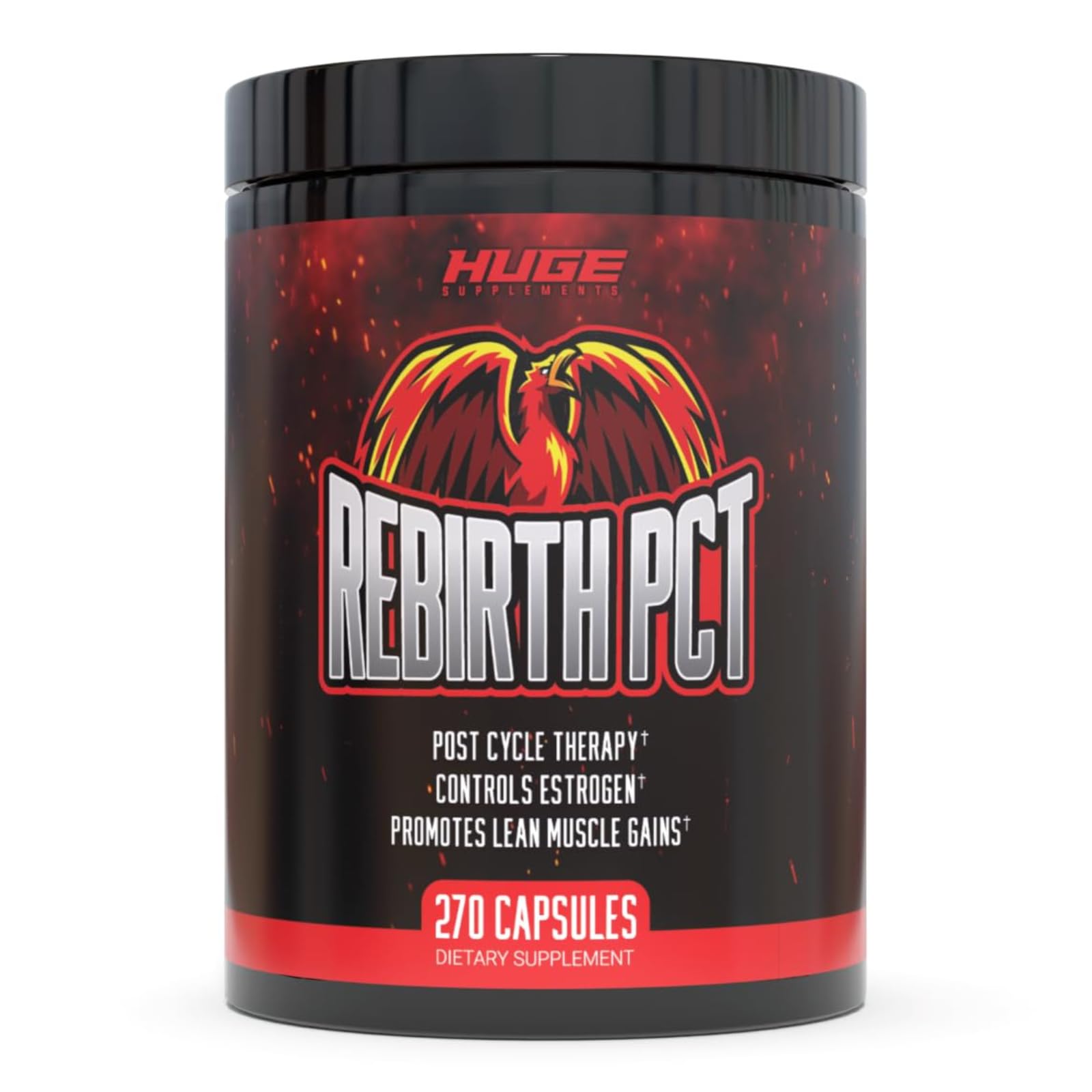 Rebirth PCT Supplement for Men, Most Stacked & Complete Post Cycle Therapy Formula - Science-Backed Ingredients & Optimal Dos