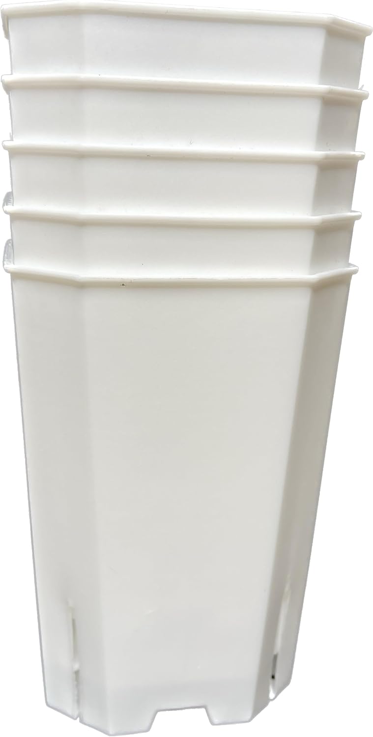 Stylish Sturdy Snappy Pots 3.63"x3.63"x4.88" White Planter Pot (Pack of 18)