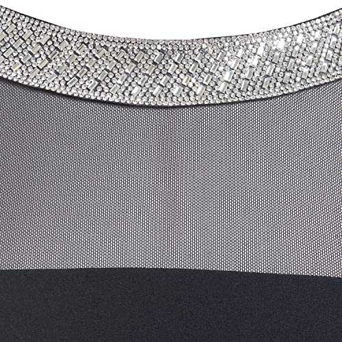 Image of Alex Evenings Womens Plus Size Short Shift Dress with Embellished Illusion Detail